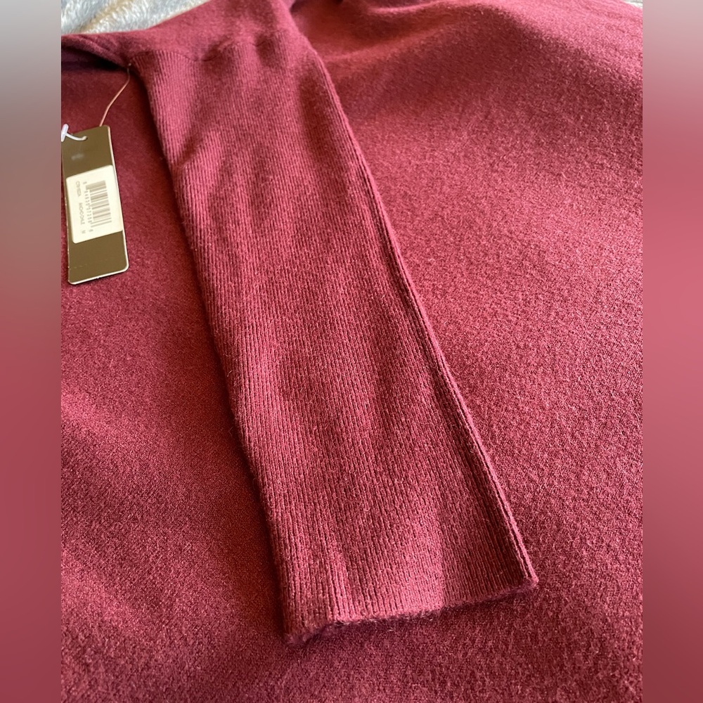 Cyrus Anthropologie Cowl Neck Sweater Burgundy Dolman Sleeve Oversized Size M - Picture 13 of 14